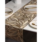 Дорожка на стол Доляна «Листопад», 30×150 см, золотая - Фото 1