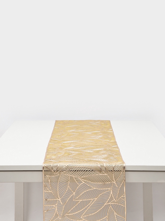 Дорожка на стол Доляна «Листопад», 30×150 см, золотая - Фото 1