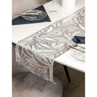Дорожка на стол Доляна «Листопад», 30×150 см, цвет серебряный - фото 299715515