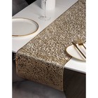 Дорожка на стол Доляна «Манифик», 30×150 см, золотая - Фото 1