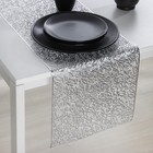 Дорожка на стол Доляна «Манифик», 30×150 см, цвет серебряный - Фото 4