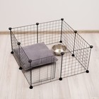 Вольер 8 секций, металлический, черный, 70×70×35 см, (35×35 см звено) - Фото 1