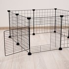 Вольер 8 секций, металлический, черный, 70×70×35 см, (35×35 см звено) - Фото 3
