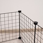 Вольер 12 секций, металлический, 105×105×35 см, (35×35 см звено), чёрный - Фото 4