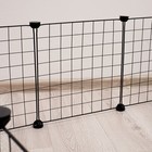 Вольер 12 секций, металлический, 105×105×35 см, (35×35 см звено), чёрный - Фото 5