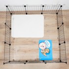 Вольер 12 секций, металлический, 105×105×35 см, (35×35 см звено), чёрный - Фото 7