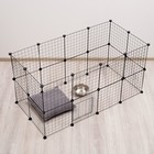 Вольер 24 секции, металлический, черный, 210×210×35 см, (35×35 см звено) - Фото 1