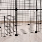 Вольер 24 секции, металлический, черный, 210×210×35 см, (35×35 см звено) - Фото 3