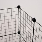 Вольер 24 секции, металлический, черный, 210×210×35 см, (35×35 см звено) - Фото 4