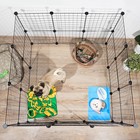 Вольер 24 секции, металлический, черный, 210×210×35 см, (35×35 см звено) - Фото 9