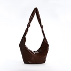 Сумка - мешок женская на молнии, 58×10×31 см, коричневая - фото 21517643