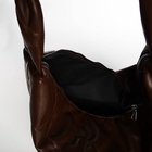 Сумка - мешок женская на молнии, 58×10×31 см, коричневая - фото 43248598