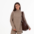 Сумка - мешок женская на молнии, 58×10×31 см, коричневая - фото 27335209