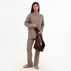 Сумка - мешок женская на молнии, 58×10×31 см, коричневая - фото 27335207