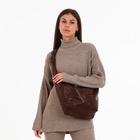 Сумка - мешок женская на молнии, 58×10×31 см, коричневая - фото 27335210