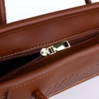 Сумка женская на молнии, цвет коричневый - фото 27335211