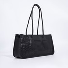 Сумка женская тоут на молнии, цвет чёрный - фото 21517674