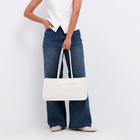 Сумка женская на молнии, цвет белый - фото 23977269