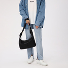 Сумка женская на молнии, цвет чёрный - фото 24984437