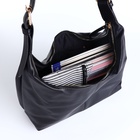 Сумка женская на молнии, цвет чёрный - фото 27016397