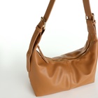 Сумка - мешок женская на молнии, 30×12×19 см, бежевая - Фото 4