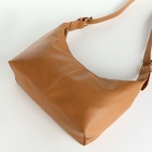 Сумка - мешок женская на молнии, 30×12×19 см, бежевая - Фото 8