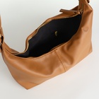 Сумка - мешок женская на молнии, 30×12×19 см, бежевая - Фото 3