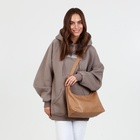 Сумка - мешок женская на молнии, 30×12×19 см, бежевая - Фото 10