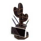 Сборная модель, настольный органайзер «Кактус», чёрный, EWA Design - Фото 2