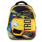 Рюкзак школьный, каркасный, 39×30×14 см «Желтая тачка» - Фото 8