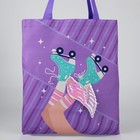 Шопер детский для девочки «Ролики» без молнии, без подкладки, сиреневый - фото 24440114