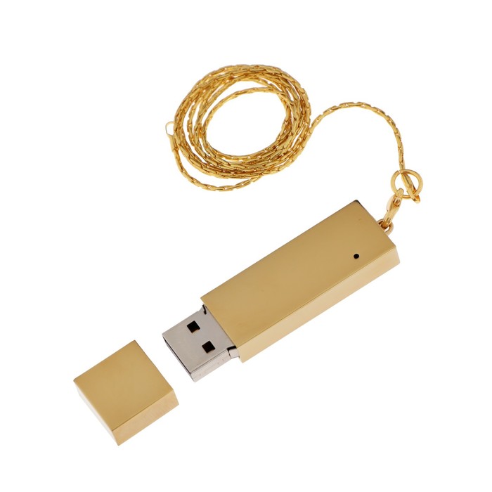 Флешка E 283 G, 16 ГБ, USB2.0, чт до 25 Мб/с, зап до 15 Мб/с, золотистая - фото 51300907