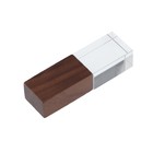 Флешка E 310 Dark Wood, 16 ГБ, USB2.0,чт до 25 Мб/с,зап до 15 Мб/с, синяя подсветка 7751633 - фото 9624572