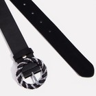 Ремень, ширина 3.5 см, винт, цвет чёрный - фото 39058077