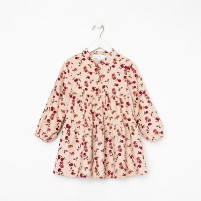 Платье детское KAFTAN «Цветы», размер 30 (98-104 см), бежевое