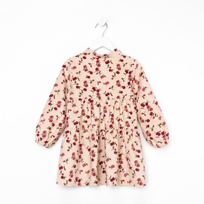 Платье детское KAFTAN «Цветы», размер 30 (98-104 см), бежевое