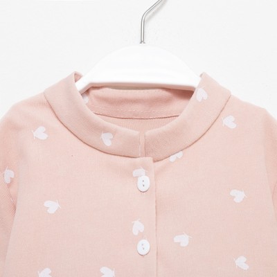 Платье детское KAFTAN «Сердечки», размер 32 (110-116 см), розовое