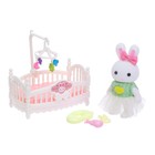 УЦЕНКА Набор игровой «Зайчик» с кроваткой, с аксессуарами, МИКС - Фото 2