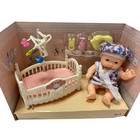 УЦЕНКА Набор игровой «Зайчик» с кроваткой, с аксессуарами, МИКС - Фото 4