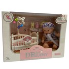 УЦЕНКА Набор игровой «Зайчик» с кроваткой, с аксессуарами, МИКС - Фото 6