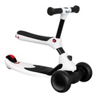 Беговел-самокат детский Rant Rider Plus, со светящимися колёсами, белый - Фото 1