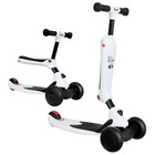 Беговел-самокат детский Rant Rider Plus, со светящимися колёсами, белый - Фото 3