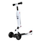 Беговел-самокат детский Rant Rider Plus, со светящимися колёсами, цвет белый 7778141