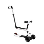 Беговел-самокат детский Rant Rider Plus, со светящимися колёсами, белый - Фото 8