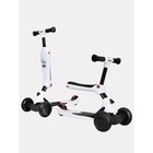 Беговел-самокат детский Rant Rider, со светящимися колёсами, белый - Фото 1