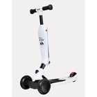 Беговел-самокат детский Rant Rider, со светящимися колёсами, белый - Фото 3