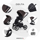 Коляска 2 в 1 Riko Delta, цвет chocolate - фото 121590091