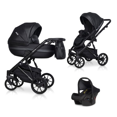 Коляска 2 в 1 Riko Delta Ecco, цвет black