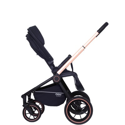 Коляска 2 в 1 Mowbaby Zoom Pu RA086, цвет Gold Black