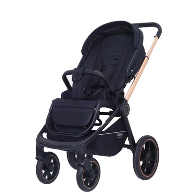 Коляска 2 в 1 Mowbaby Zoom Pu RA086, цвет Gold Black